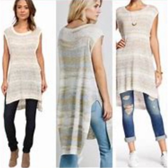 Free People Always Sunny Days Knit Tunic Top NWT - S - Picture 2 of 13